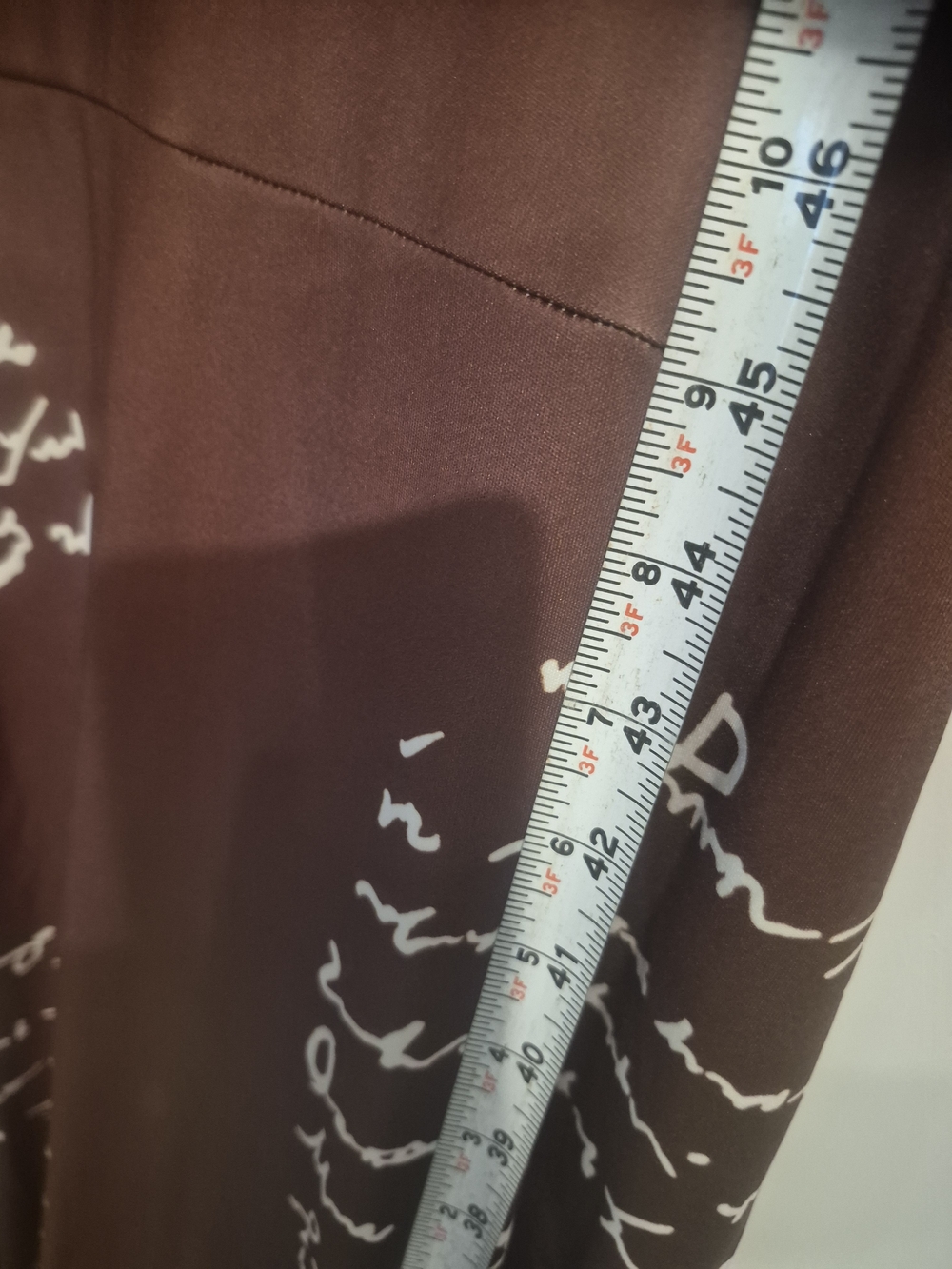 WoMEN SHEIN Brown Script-Print Long Sleeve Jumpsuit - Picture 7 of 8